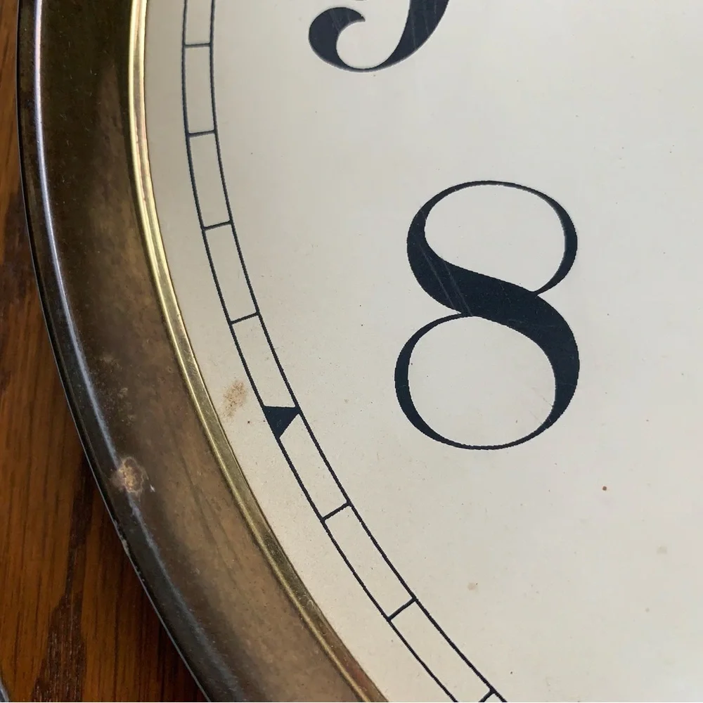 Vintage NewEnglandClockCo PocketwatchWall Clock Battery AsIs 💖 Priority Shipping